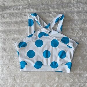 Polka Dot Women's Top - Blue and White